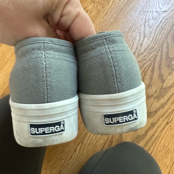 Superga worn once grey platform sneakers sz 7.5 - Picture 3 of 6